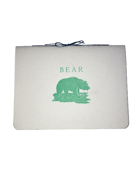 Letterpress Notebook Bear