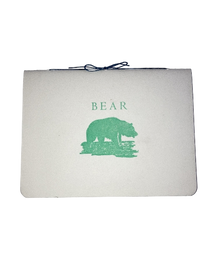 Letterpress Notebook Bear